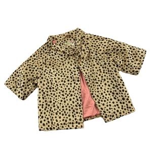 MIA JOY by JOYFOLIE  Cheetah Animal Print Faux Fur Swing Jacket ADORABLE girls 7